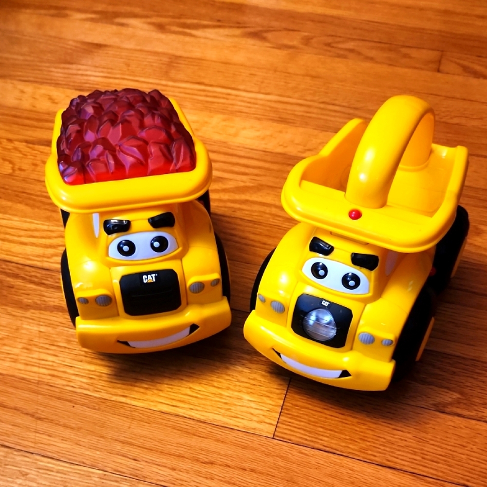 CAT Yellow Toy Trucks Set